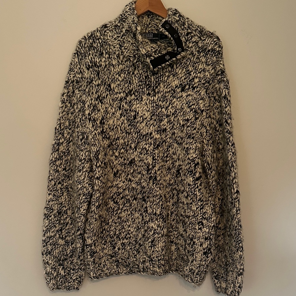 Ralph Lauren Polo Black and White Knit Sweater